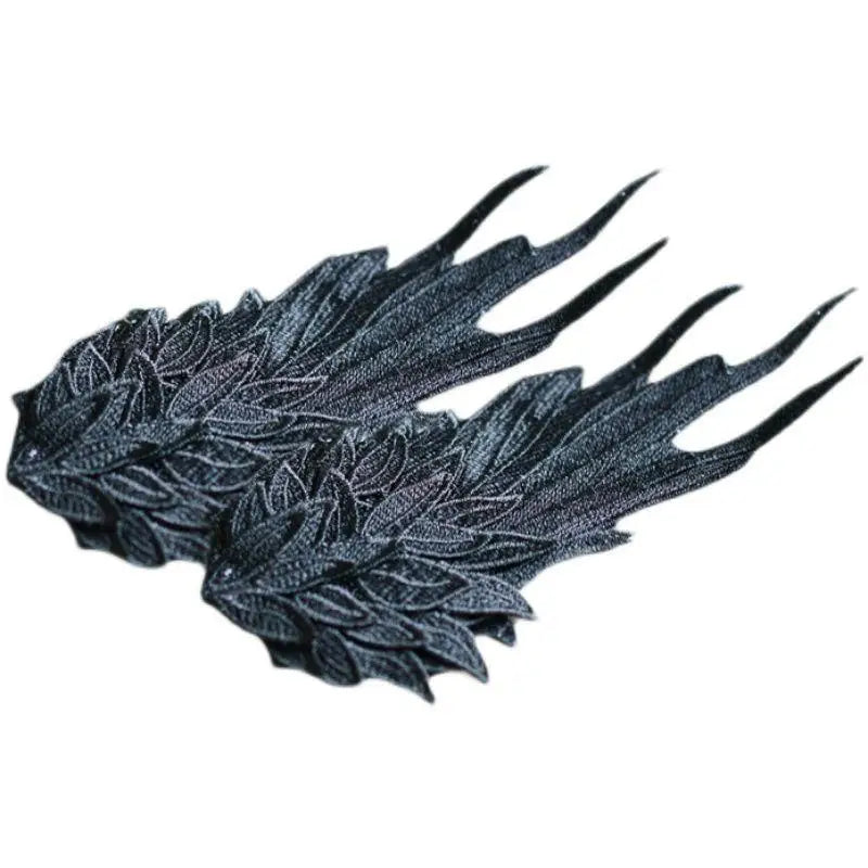 Feather Angel Wing Hair Clips Lolita Barrette Hairpin Lolita Anime Cosplay Hair Accessories Anime Halloween Black White Headwear
