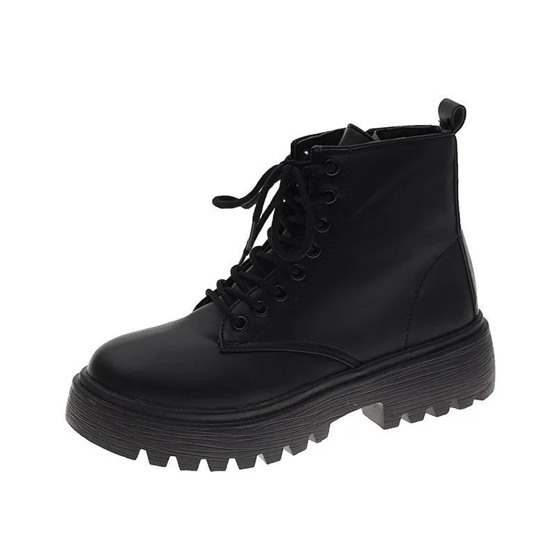 Spring/Autumn Round Toe Square Heel Increased ZIP Soft Fashion Women's Shoes 2025 New Short Boots Large Fashion Martin Boots