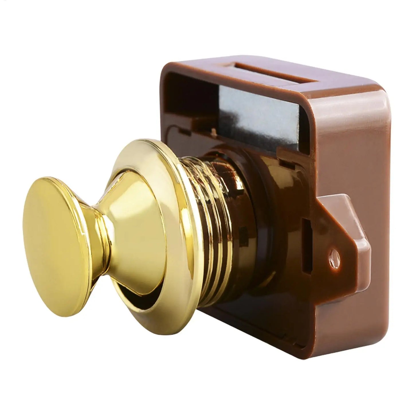 Keyless RV Push Cabinet Locks Metal Campers Cupboard Push Button RV Compartment Latch Catches Locks For Caravan Yacht Boat