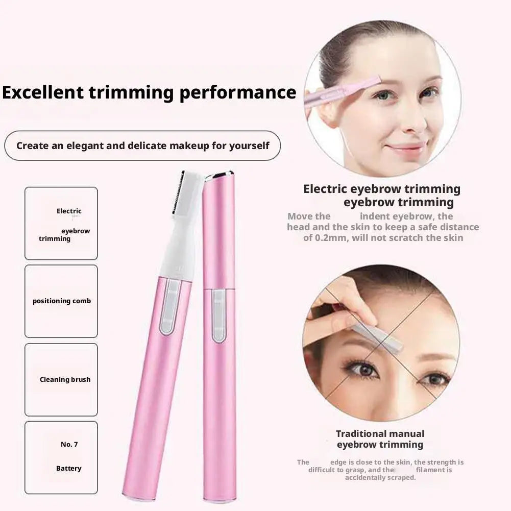 Electric eyebrow trimmer Practical Mini Shaver Facial Hair Remover Skin-Friendly Portable Eyebrow trimmer With Trimming Comb