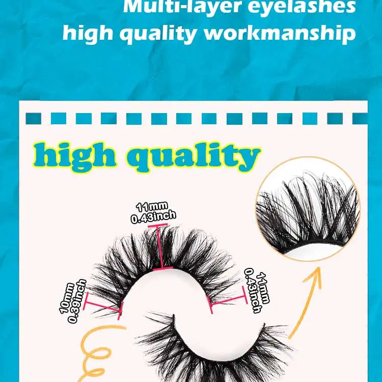 False Eyelashes 3/10/20 Pairs Natrual Fluffy Winged Dramatic 3D Russian Strip Mink Lashes Fake Eyelashes Cat Eye Makeup Cilia