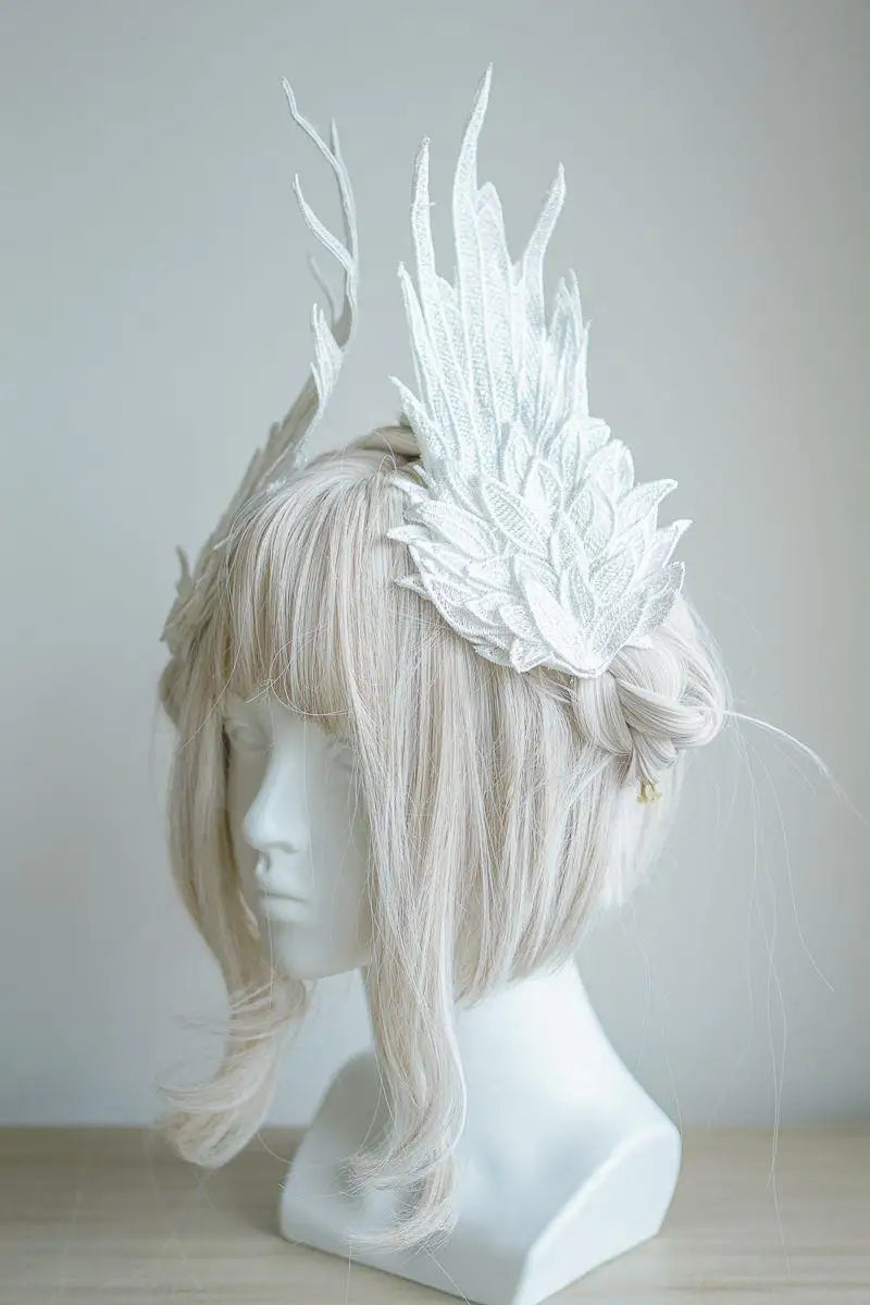 Feather Angel Wing Hair Clips Lolita Barrette Hairpin Lolita Anime Cosplay Hair Accessories Anime Halloween Black White Headwear