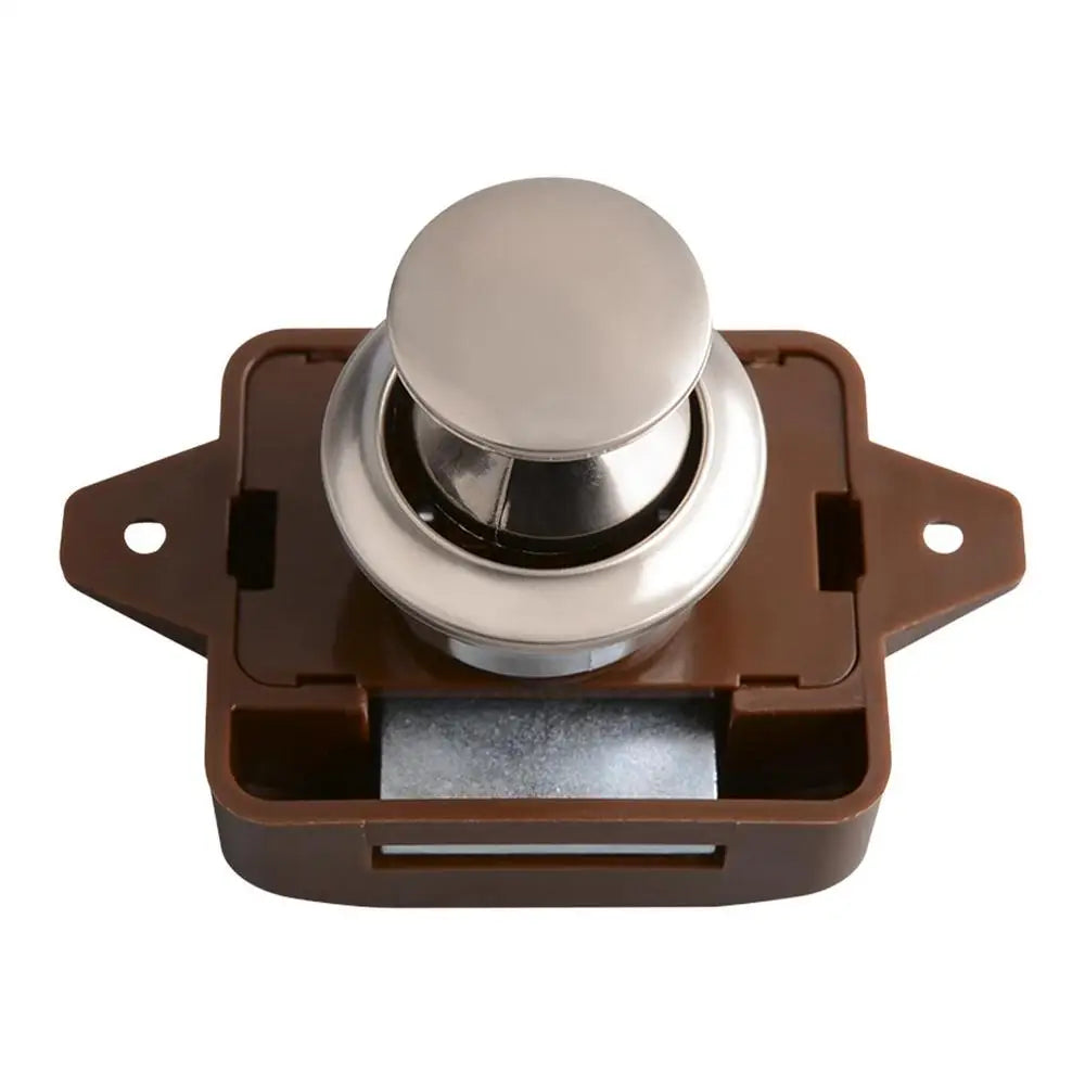 Keyless RV Push Cabinet Locks Metal Campers Cupboard Push Button RV Compartment Latch Catches Locks For Caravan Yacht Boat