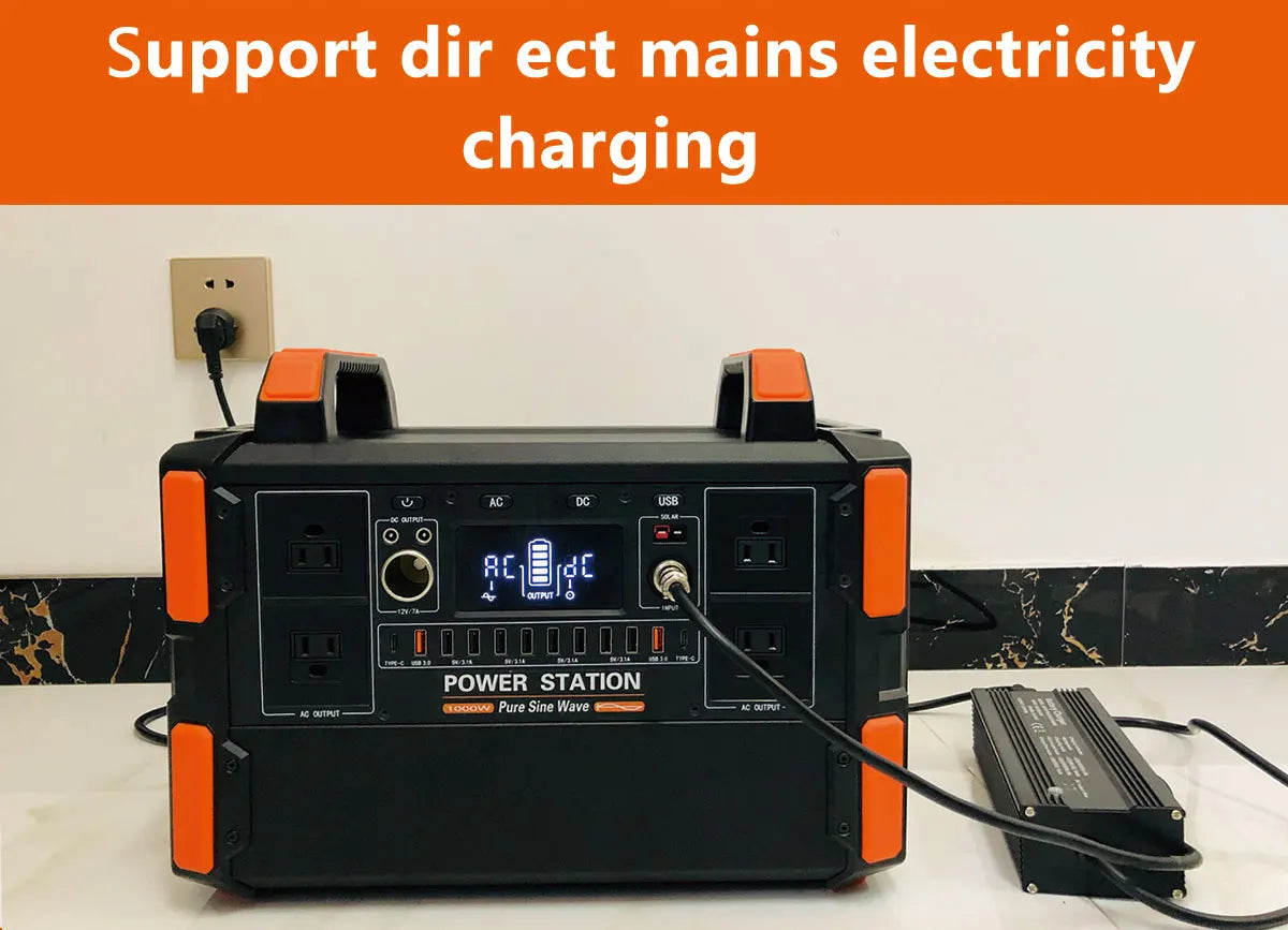 200W 1200W portable solar power station with MPPT controller lithium-ion battery AC solar panel for outdoor camping charging