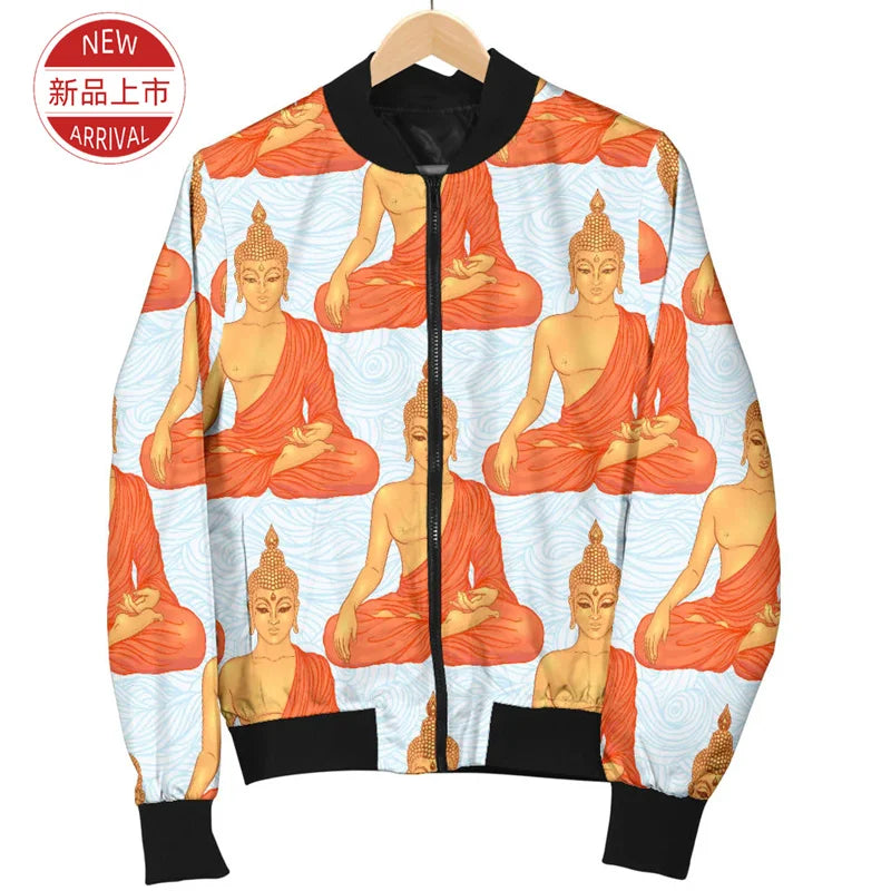 BUDDHA 3D Printed Jacket Harajuku Autumn Kid Cool Streetwear Lapel Jackets Women Fashion Clothing Spiritual Totem Śākyamuni Tops