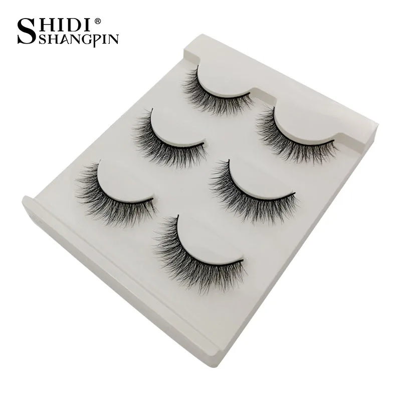 False Eyelashes 3/10/20 Pairs Natrual Fluffy Winged Dramatic 3D Russian Strip Mink Lashes Fake Eyelashes Cat Eye Makeup Cilia