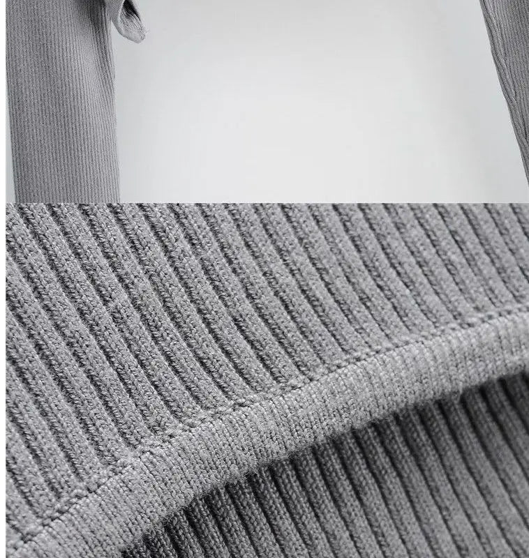 Y2k Aesthetic Clothes O-neck Black White Sexy Harajuku Knitted Tshirt 2024 T-shirts Women Long Sleeve Crop Top Spring Autumn
