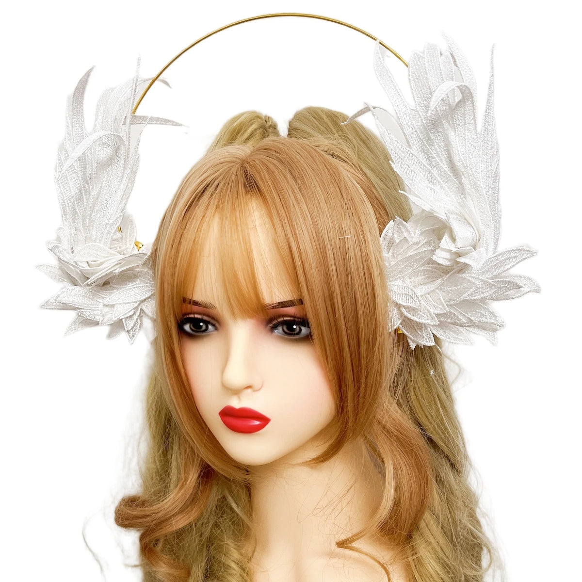 Feather Angel Wing Hair Clips Lolita Barrette Hairpin Lolita Anime Cosplay Hair Accessories Anime Halloween Black White Headwear