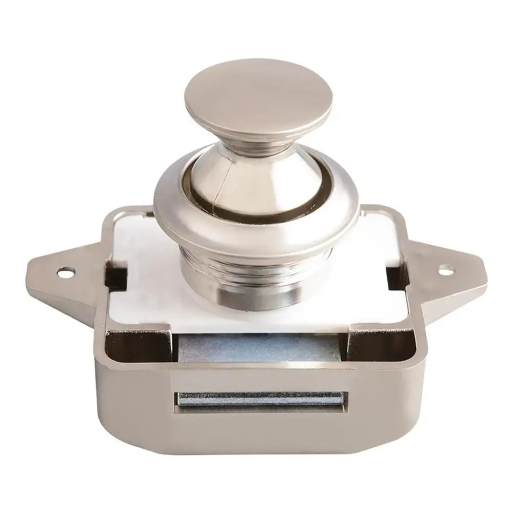 Keyless RV Push Cabinet Locks Metal Campers Cupboard Push Button RV Compartment Latch Catches Locks For Caravan Yacht Boat