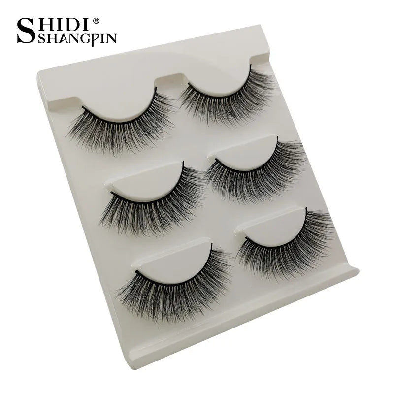 False Eyelashes 3/10/20 Pairs Natrual Fluffy Winged Dramatic 3D Russian Strip Mink Lashes Fake Eyelashes Cat Eye Makeup Cilia