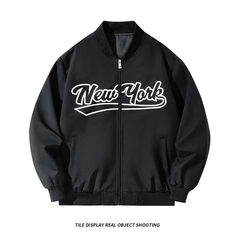 2025 New Baseball Clothing Men's Baseball Clothing Standing Collar Jacket Coat Jacket American Style Jacket Men