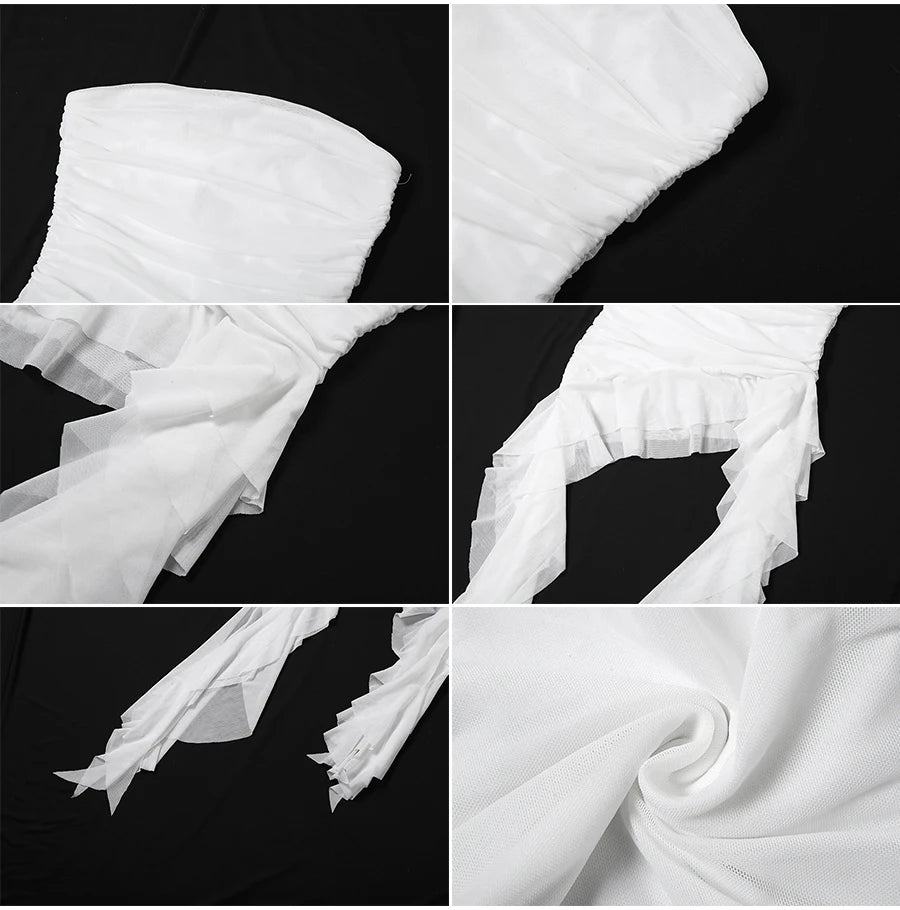 Nibber 2024 Spring New Solid Color Sweet Gentle Cute All-match High Street Travel Sexy Cool Women Chest Wrap ruched Tassel Vest