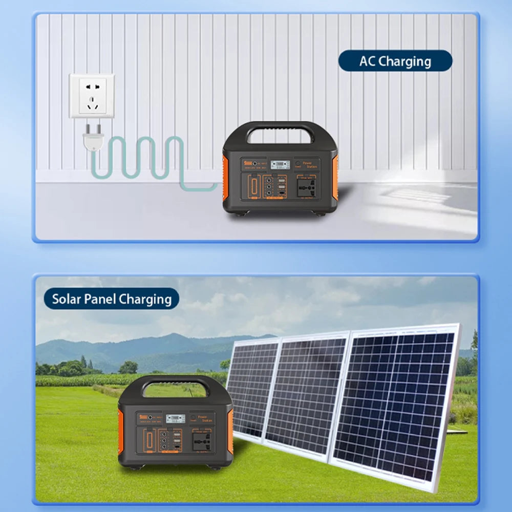 300W 500W Portable Power Station 460Wh Solar Generator 110V 220V Camping Solar Charging Station Emergency Energy Storage Supply