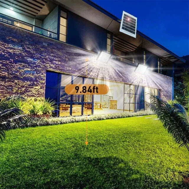 300W LED Solar Street Lights Outdoor Flood Lamps Waterproof Spotlight Emergency Lighting Dusk To Dawn Wall Light For Yard Garden
