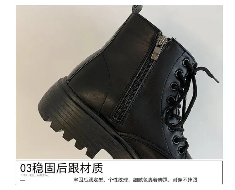 Spring/Autumn Round Toe Square Heel Increased ZIP Soft Fashion Women's Shoes 2025 New Short Boots Large Fashion Martin Boots