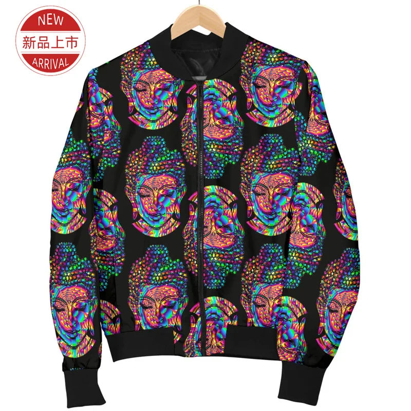 BUDDHA 3D Printed Jacket Harajuku Autumn Kid Cool Streetwear Lapel Jackets Women Fashion Clothing Spiritual Totem Śākyamuni Tops
