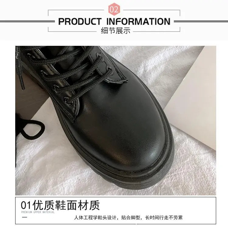 Spring/Autumn Round Toe Square Heel Increased ZIP Soft Fashion Women's Shoes 2025 New Short Boots Large Fashion Martin Boots