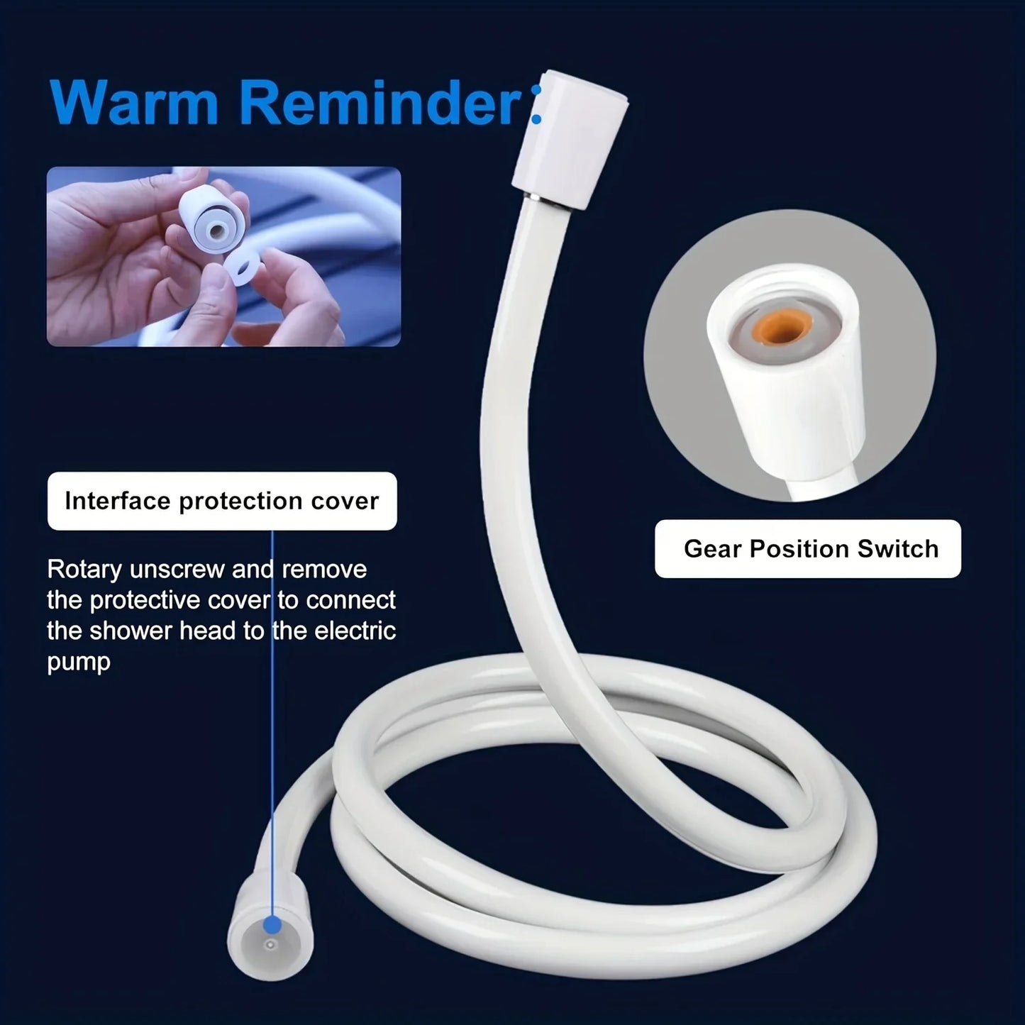 Portable USB Rechargeable shower head, Multi-Purpose Watering System,Garden Hose Nozzle with US Standard Connector for Outdoor