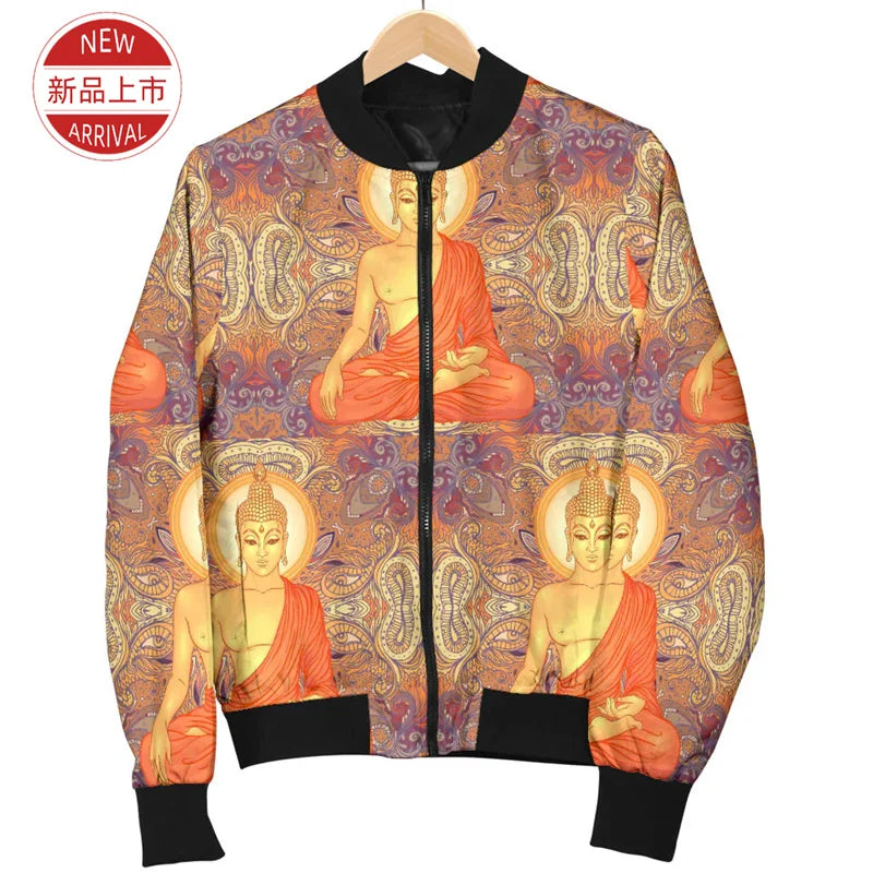 BUDDHA 3D Printed Jacket Harajuku Autumn Kid Cool Streetwear Lapel Jackets Women Fashion Clothing Spiritual Totem Śākyamuni Tops