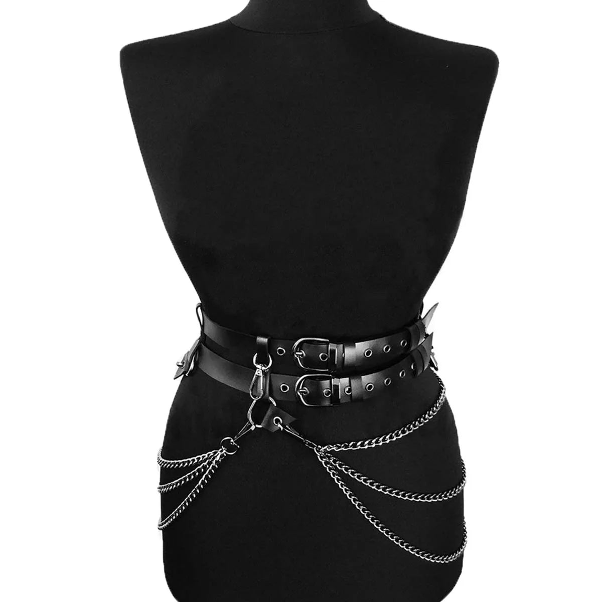 Fashion Belt Female Street Style corset Body Chain Tassels Belt Adjustable Punk Decorative Belt Gothic Clothing Accessories