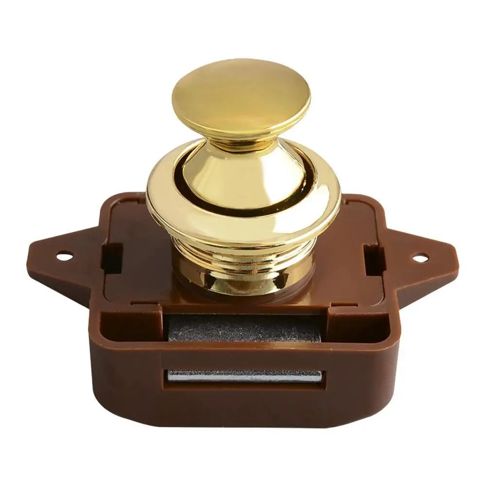 Keyless RV Push Cabinet Locks Metal Campers Cupboard Push Button RV Compartment Latch Catches Locks For Caravan Yacht Boat