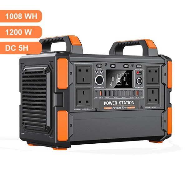 200W 1200W portable solar power station with MPPT controller lithium-ion battery AC solar panel for outdoor camping charging