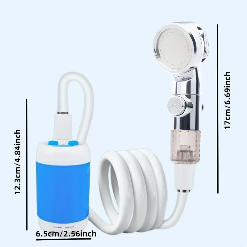 Portable USB Rechargeable shower head, Multi-Purpose Watering System,Garden Hose Nozzle with US Standard Connector for Outdoor