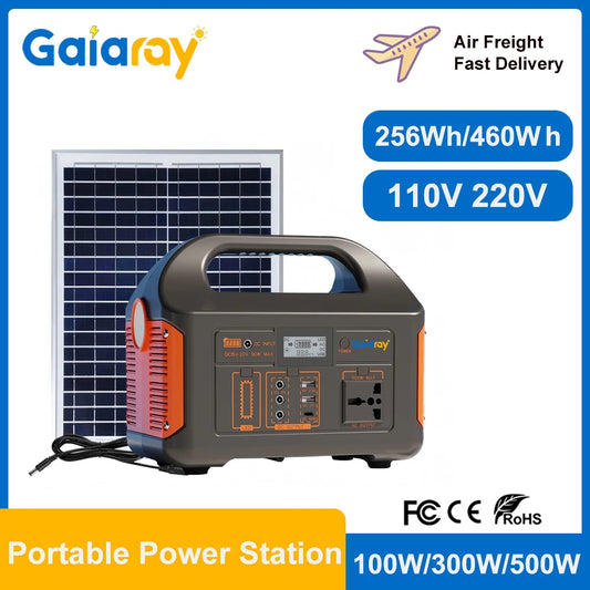 300W 500W Portable Power Station 460Wh Solar Generator 110V 220V Camping Solar Charging Station Emergency Energy Storage Supply