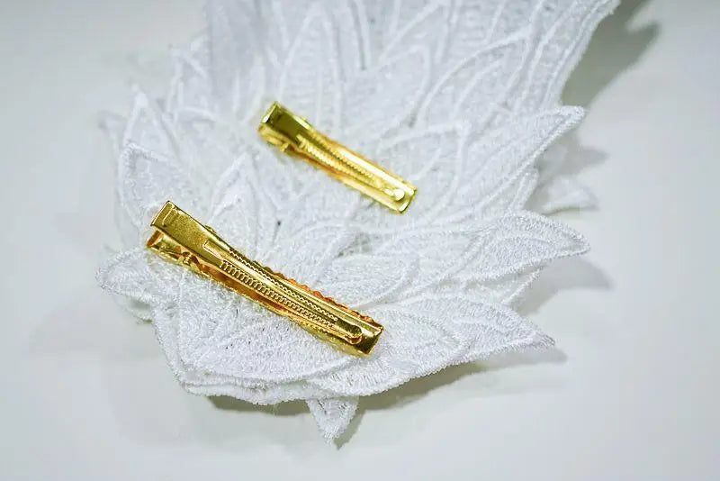 Feather Angel Wing Hair Clips Lolita Barrette Hairpin Lolita Anime Cosplay Hair Accessories Anime Halloween Black White Headwear