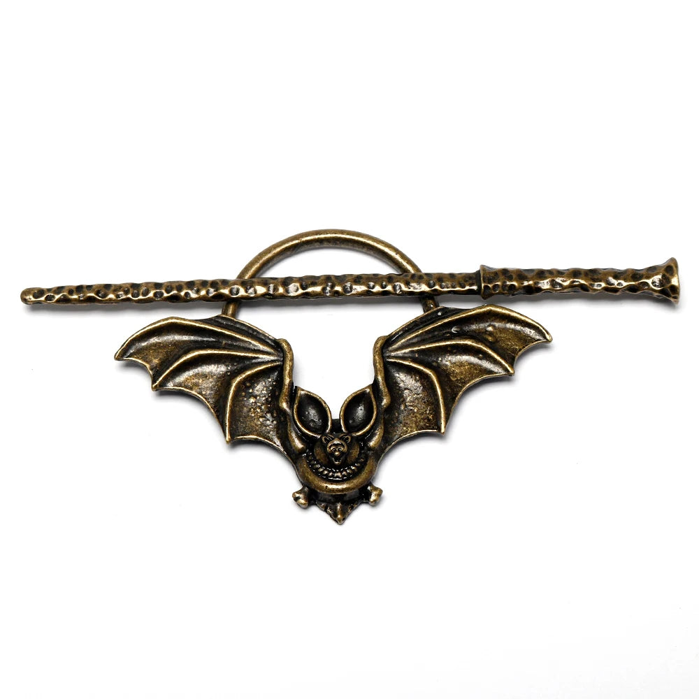 gothic bat cat hair fork vintage animal hairchopstick hairpins disk stick hairclip witch Viking women jewelry accessories gifts