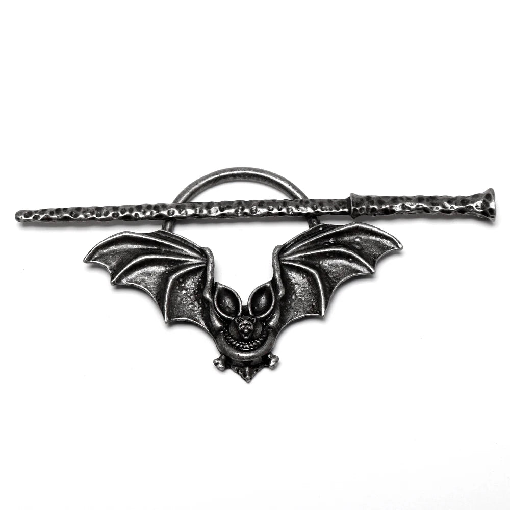 gothic bat cat hair fork vintage animal hairchopstick hairpins disk stick hairclip witch Viking women jewelry accessories gifts