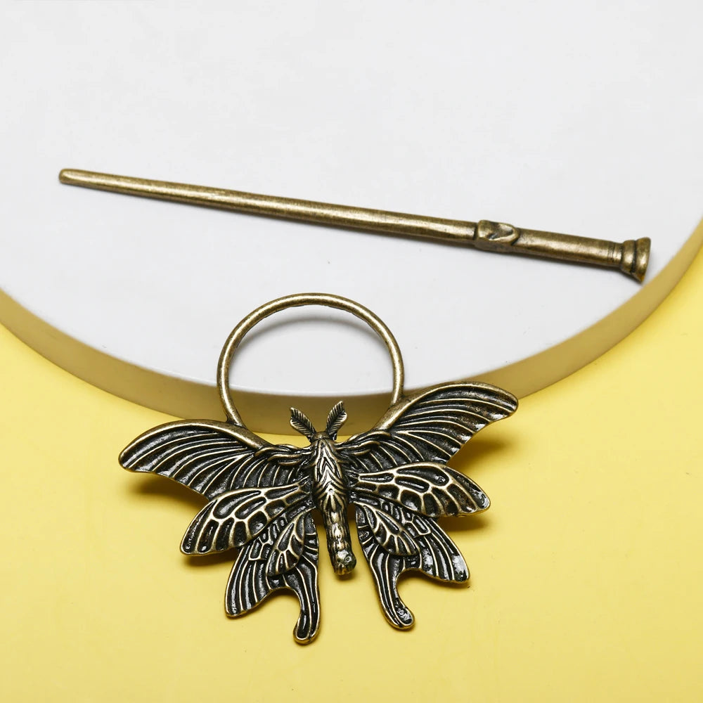 gothic bat cat hair fork vintage animal hairchopstick hairpins disk stick hairclip witch Viking women jewelry accessories gifts