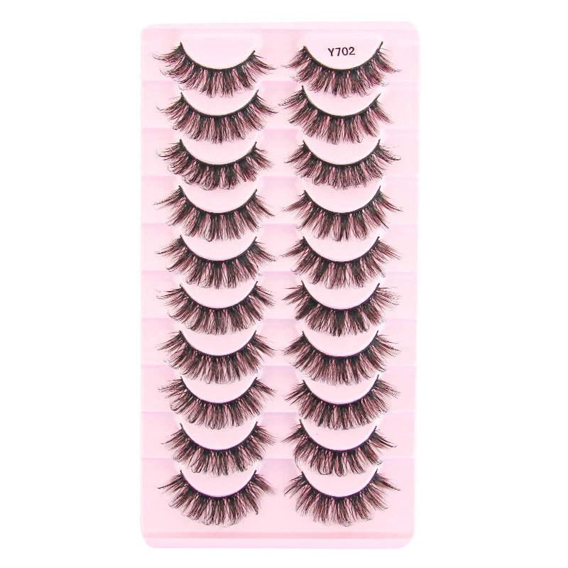 False Eyelashes 3/10/20 Pairs Natrual Fluffy Winged Dramatic 3D Russian Strip Mink Lashes Fake Eyelashes Cat Eye Makeup Cilia