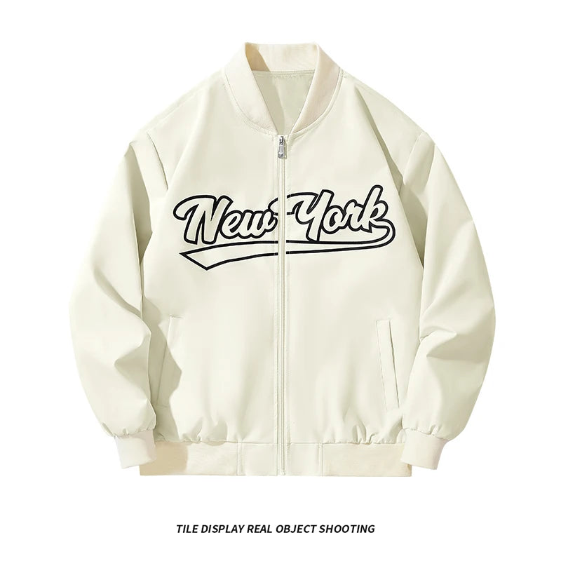 2025 New Baseball Clothing Men's Baseball Clothing Standing Collar Jacket Coat Jacket American Style Jacket Men