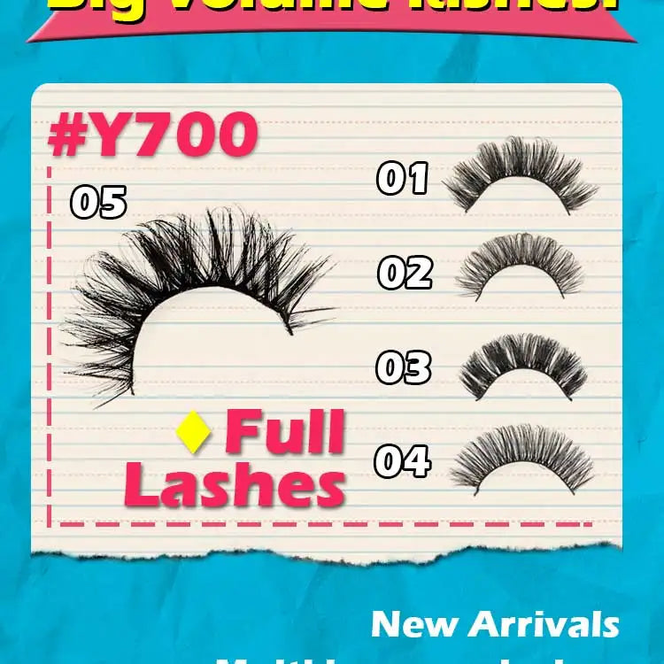 False Eyelashes 3/10/20 Pairs Natrual Fluffy Winged Dramatic 3D Russian Strip Mink Lashes Fake Eyelashes Cat Eye Makeup Cilia
