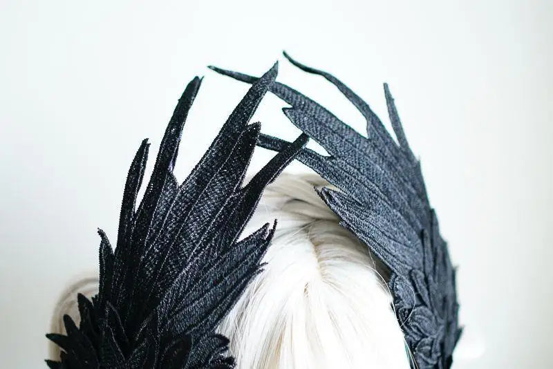 Feather Angel Wing Hair Clips Lolita Barrette Hairpin Lolita Anime Cosplay Hair Accessories Anime Halloween Black White Headwear