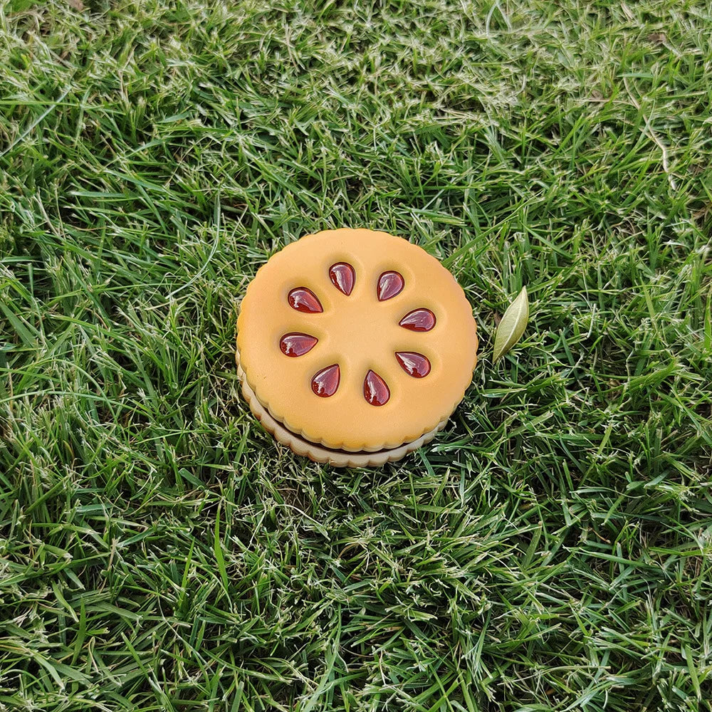 Cookie Metal Grinder Shape 55mm Biscuit  Grinder with Tinplate Rolling Tray 7x5.5" Kit Crusher 2 Layer Dried Flowers  Grass Set