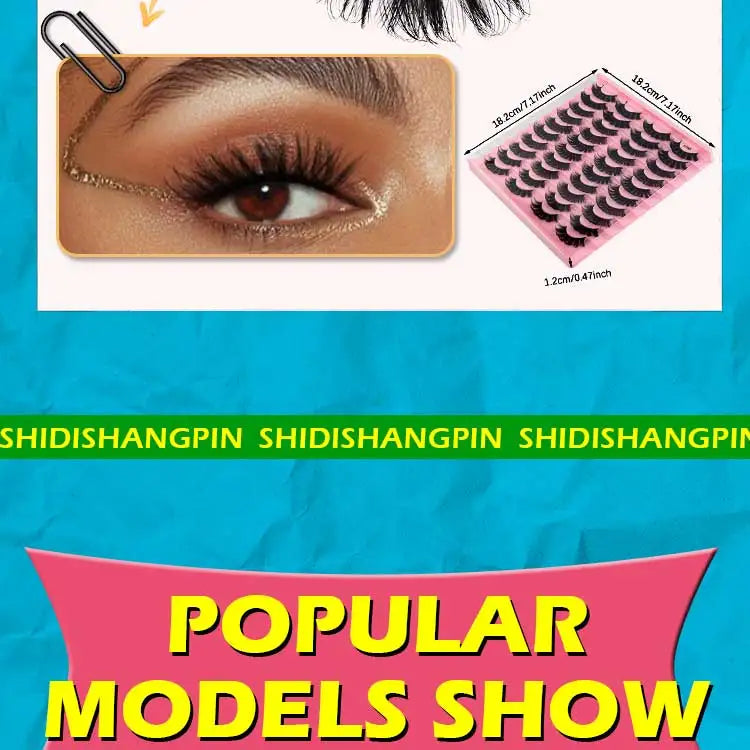 False Eyelashes 3/10/20 Pairs Natrual Fluffy Winged Dramatic 3D Russian Strip Mink Lashes Fake Eyelashes Cat Eye Makeup Cilia