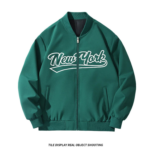 2025 New Baseball Clothing Men's Baseball Clothing Standing Collar Jacket Coat Jacket American Style Jacket Men