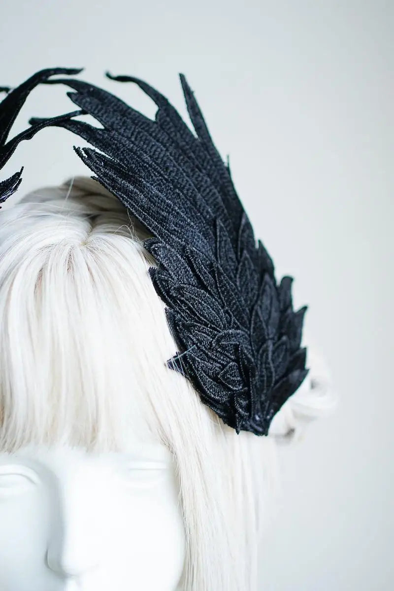 Feather Angel Wing Hair Clips Lolita Barrette Hairpin Lolita Anime Cosplay Hair Accessories Anime Halloween Black White Headwear