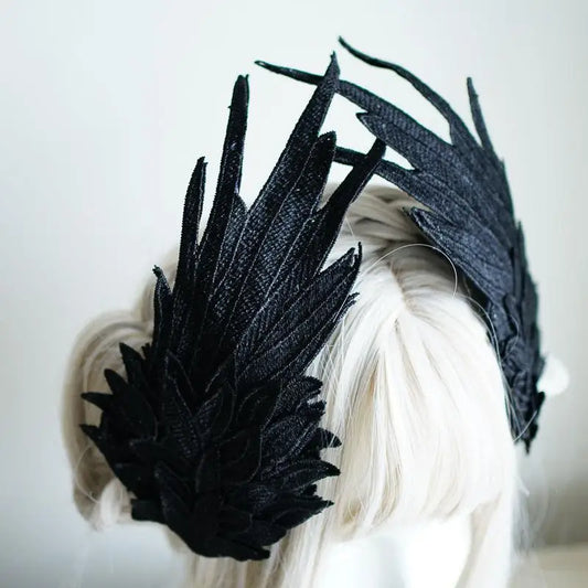 Feather Angel Wing Hair Clips Lolita Barrette Hairpin Lolita Anime Cosplay Hair Accessories Anime Halloween Black White Headwear