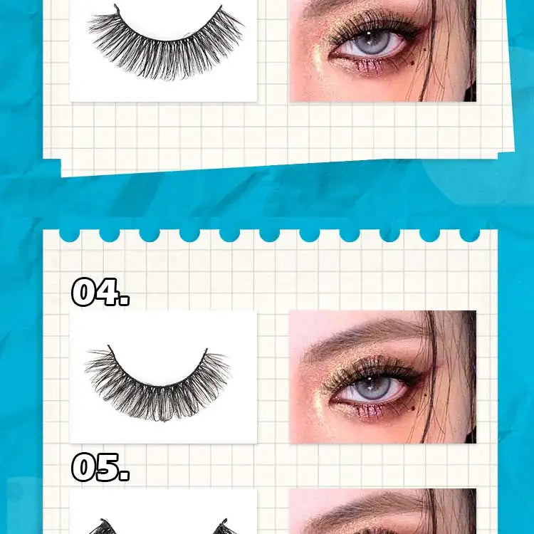 False Eyelashes 3/10/20 Pairs Natrual Fluffy Winged Dramatic 3D Russian Strip Mink Lashes Fake Eyelashes Cat Eye Makeup Cilia