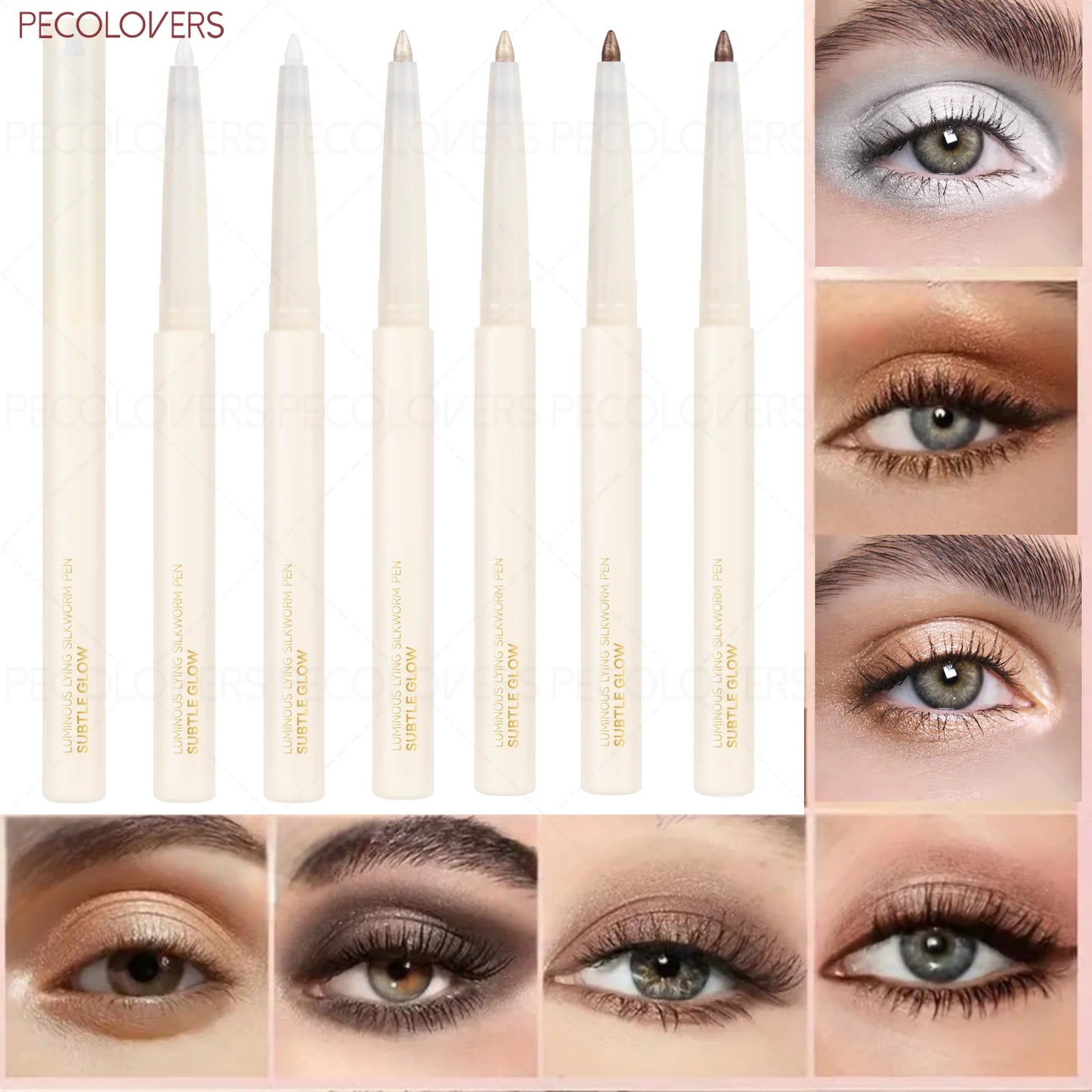 1 Pc Shiny Highlighter, Brighten The Lying Silkworm Pen, for Eye Shadow Cheek Various Highlights, Music Festival Makeup
