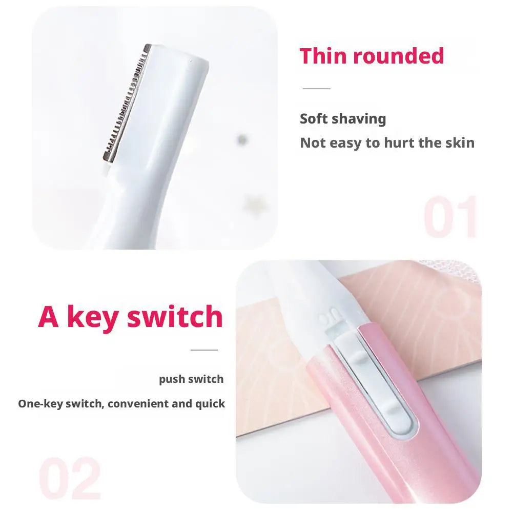 Electric eyebrow trimmer Practical Mini Shaver Facial Hair Remover Skin-Friendly Portable Eyebrow trimmer With Trimming Comb