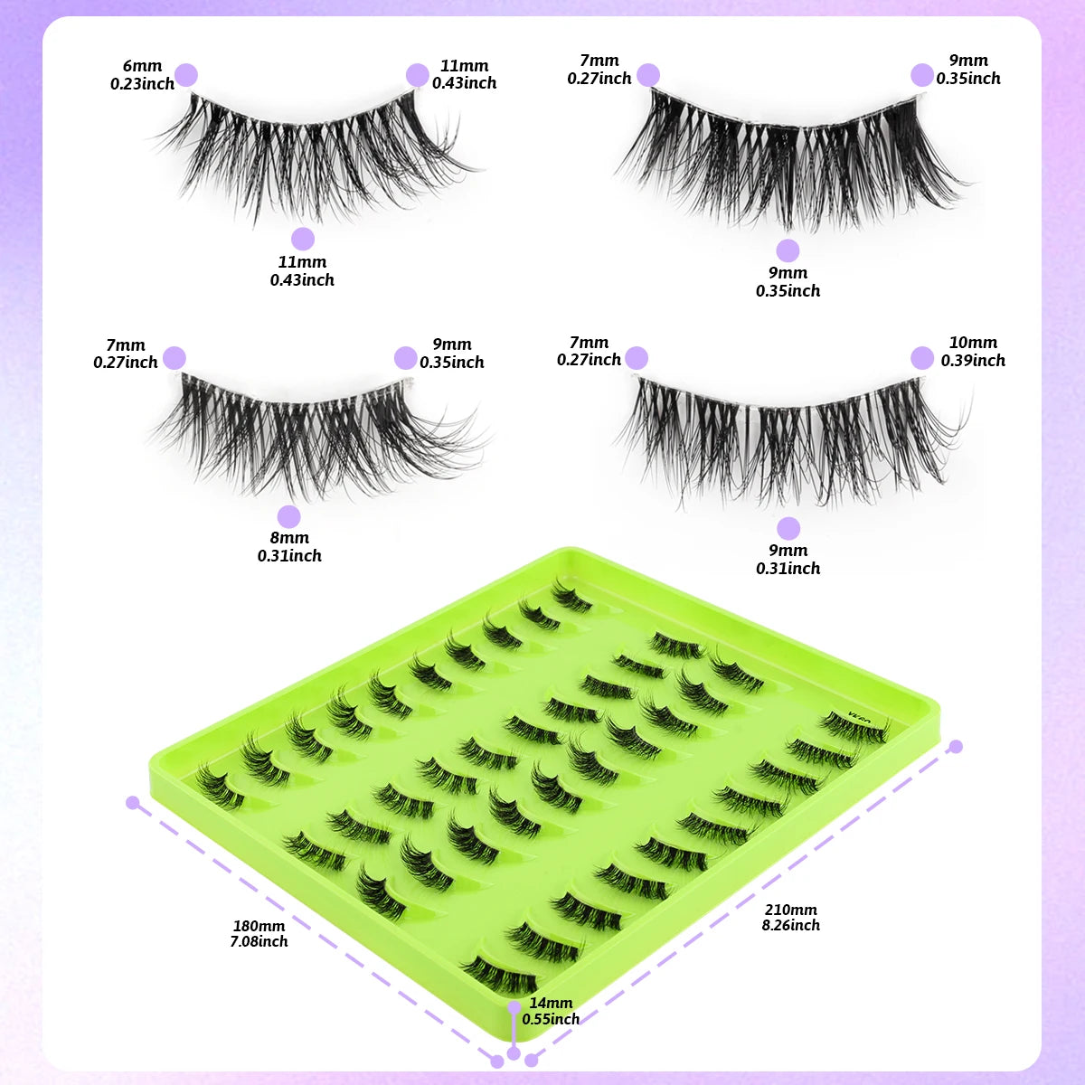 False Eyelashes 3/10/20 Pairs Natrual Fluffy Winged Dramatic 3D Russian Strip Mink Lashes Fake Eyelashes Cat Eye Makeup Cilia