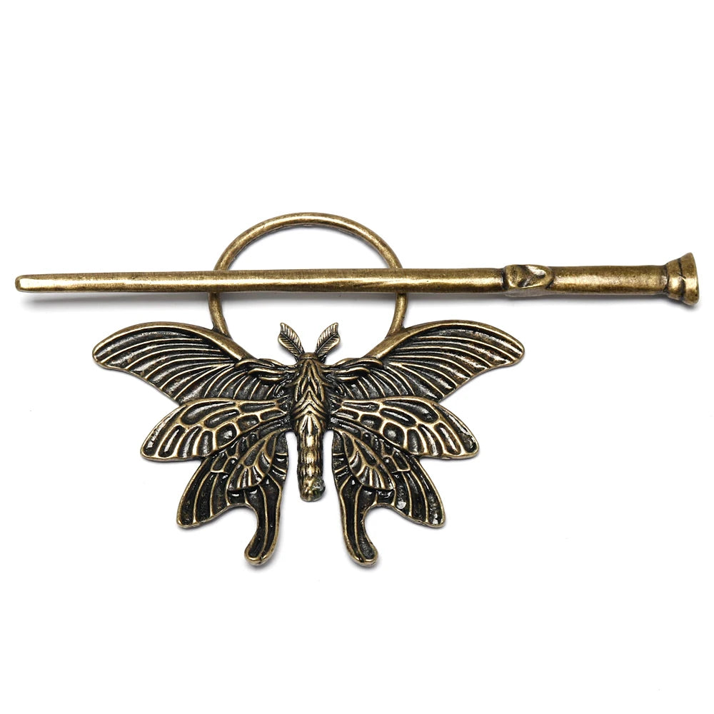 gothic bat cat hair fork vintage animal hairchopstick hairpins disk stick hairclip witch Viking women jewelry accessories gifts
