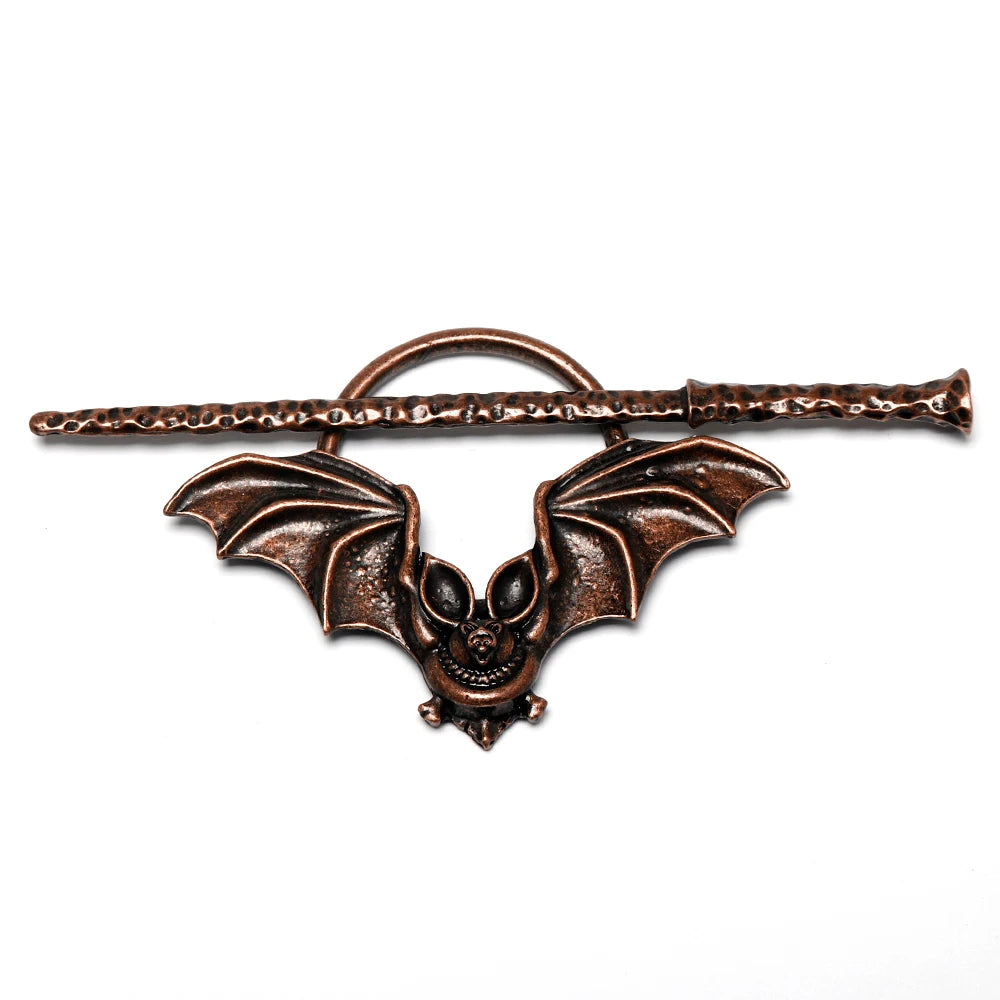 gothic bat cat hair fork vintage animal hairchopstick hairpins disk stick hairclip witch Viking women jewelry accessories gifts