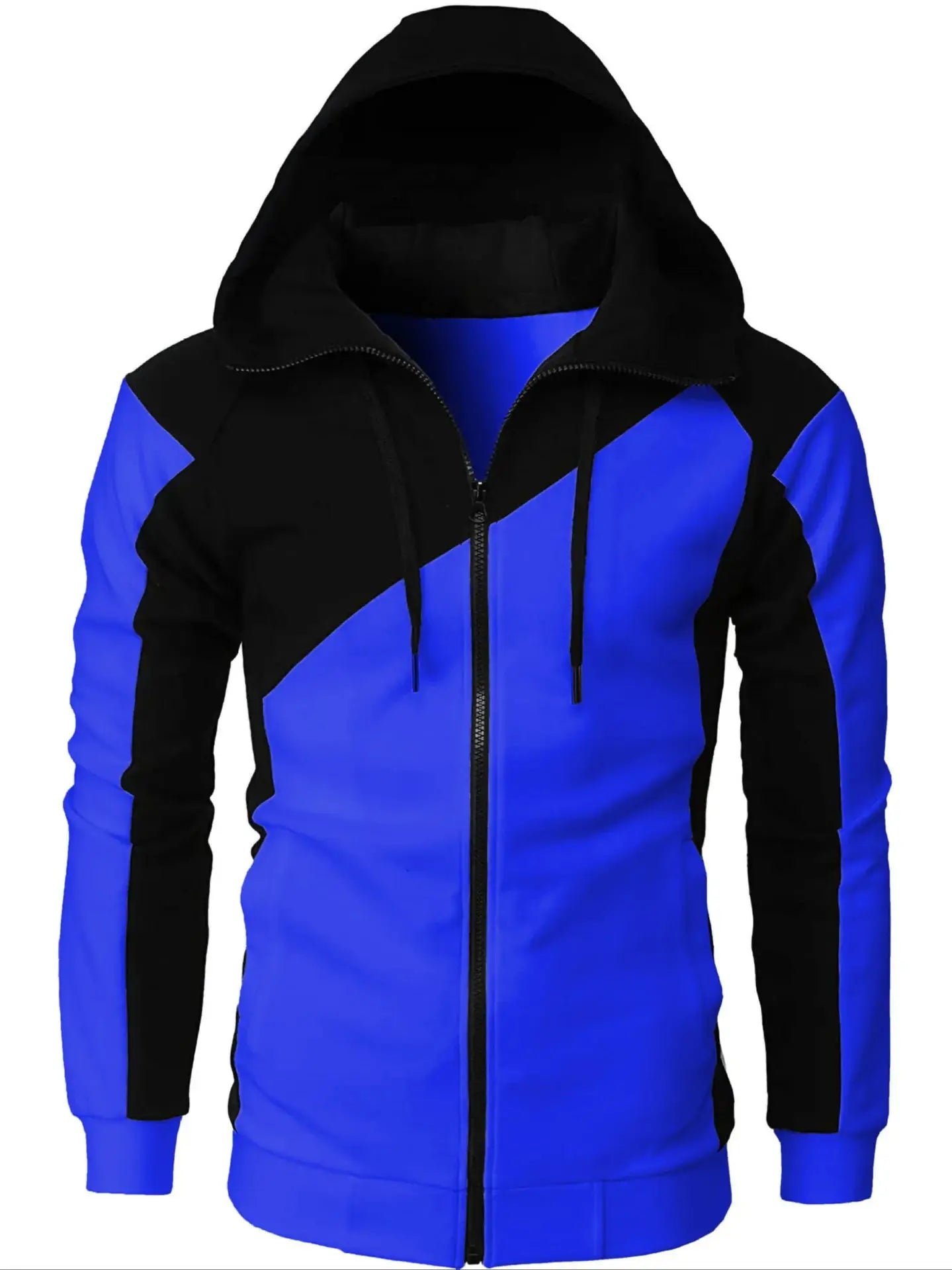 High quality Fashion Zip Hoodies Men Retro Harajuku Solid color Jacket High Street Zip Up Hoodie Casual Loose Sweatshirt Clothes