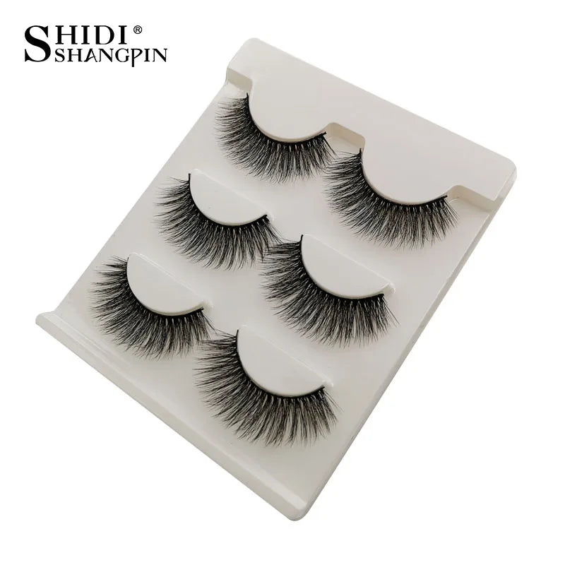 False Eyelashes 3/10/20 Pairs Natrual Fluffy Winged Dramatic 3D Russian Strip Mink Lashes Fake Eyelashes Cat Eye Makeup Cilia