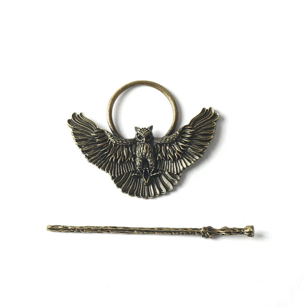 gothic bat cat hair fork vintage animal hairchopstick hairpins disk stick hairclip witch Viking women jewelry accessories gifts